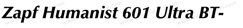 Zapf Humanist 601 Ultra BT字体转换